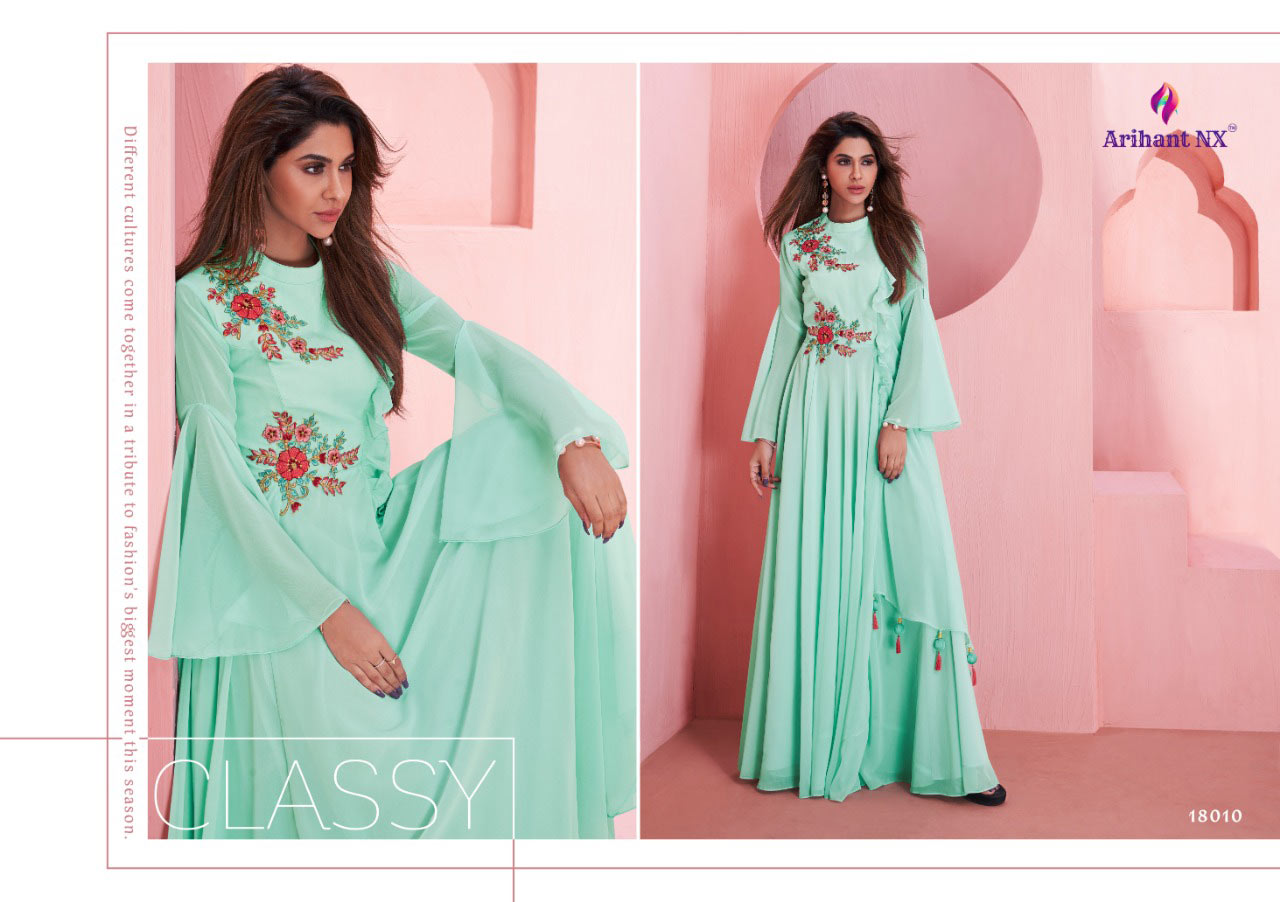 Sui Dhaga Vol-2 Arihant Nx Semi Georgerre Long Kurta Sui Dhaga Vol-2 Arihant Nx Semi Georgerre Long Kurta